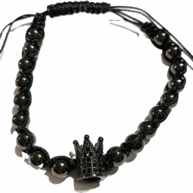 Pulsera de Cuarzo de Obsidiana Negra