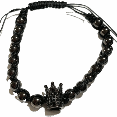 Pulsera de Cuarzo de Obsidiana Negra