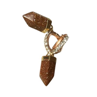 Aretes de Rodio con Zircón y Cuarzo Aventurina