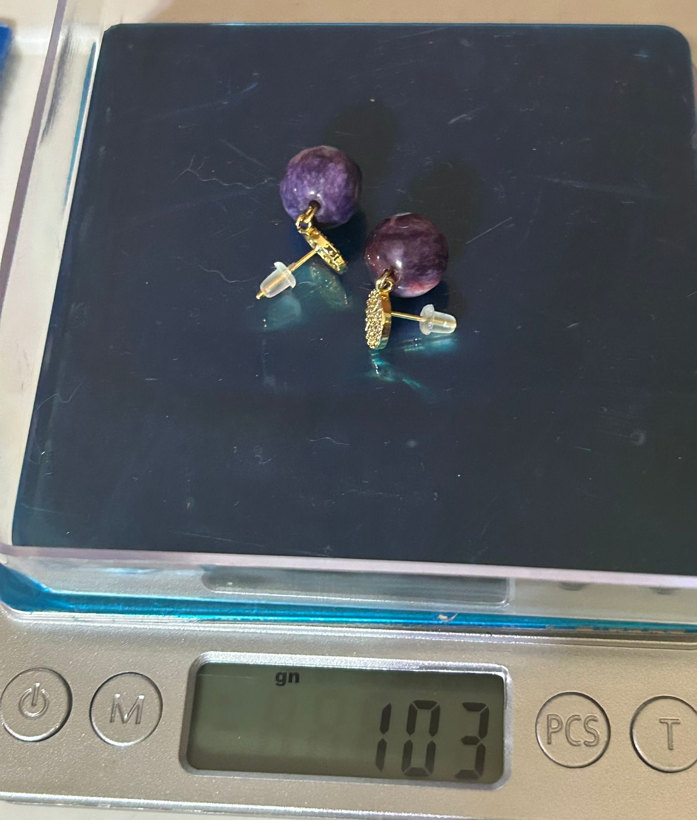 Juego de Collar y Aretes de Amatista con Zircon y Micro Pavé - Image 2