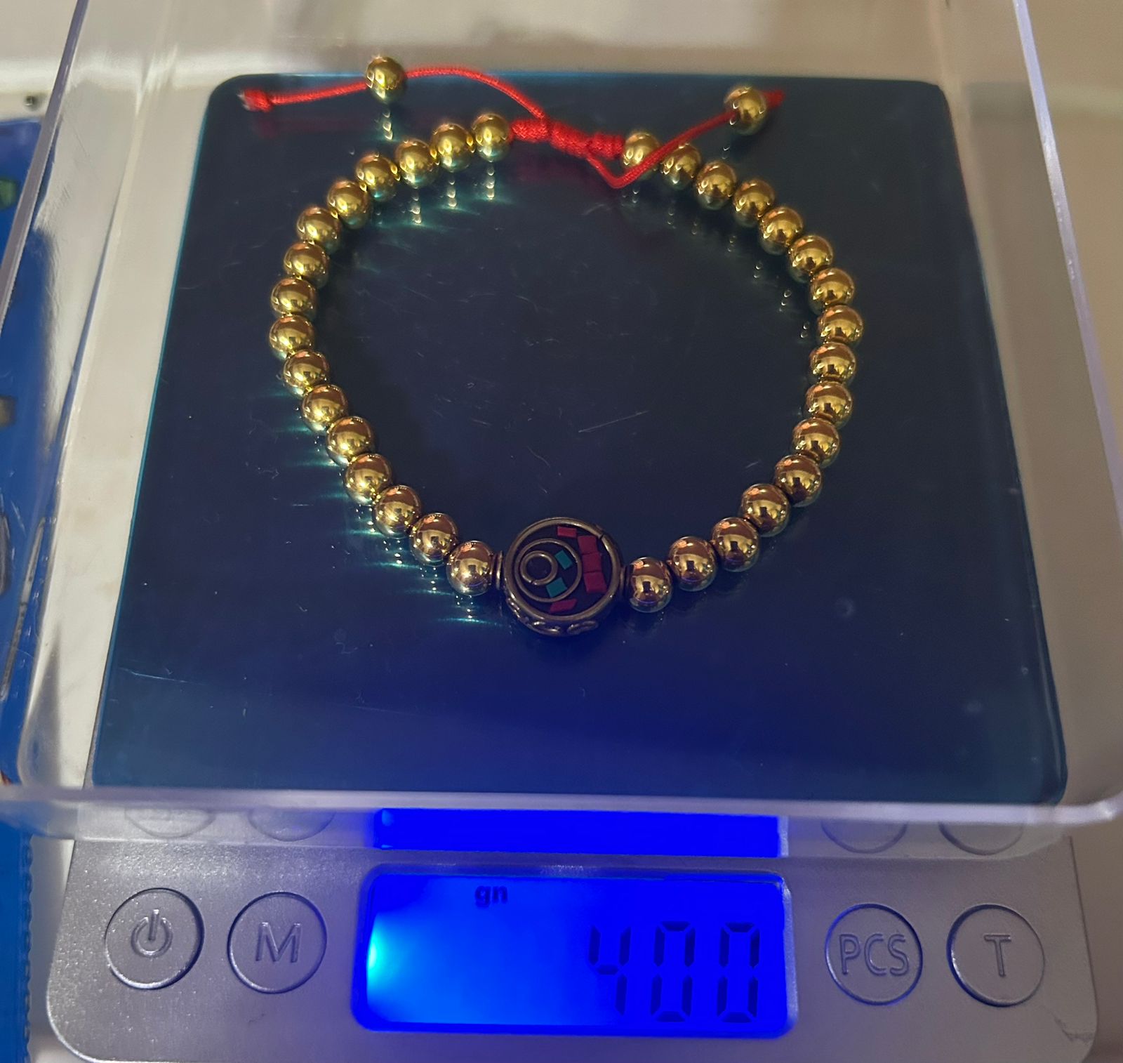 Pulsera de Pirita con Dije de Turquesa y Coral en Hilo Italiano - Image 5