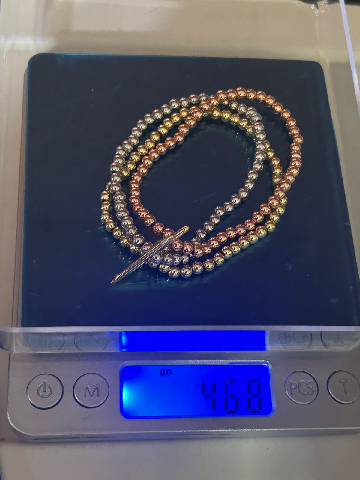 Pulsera de Pirita con Broche de Micro Pavé y Zircón - Image 2