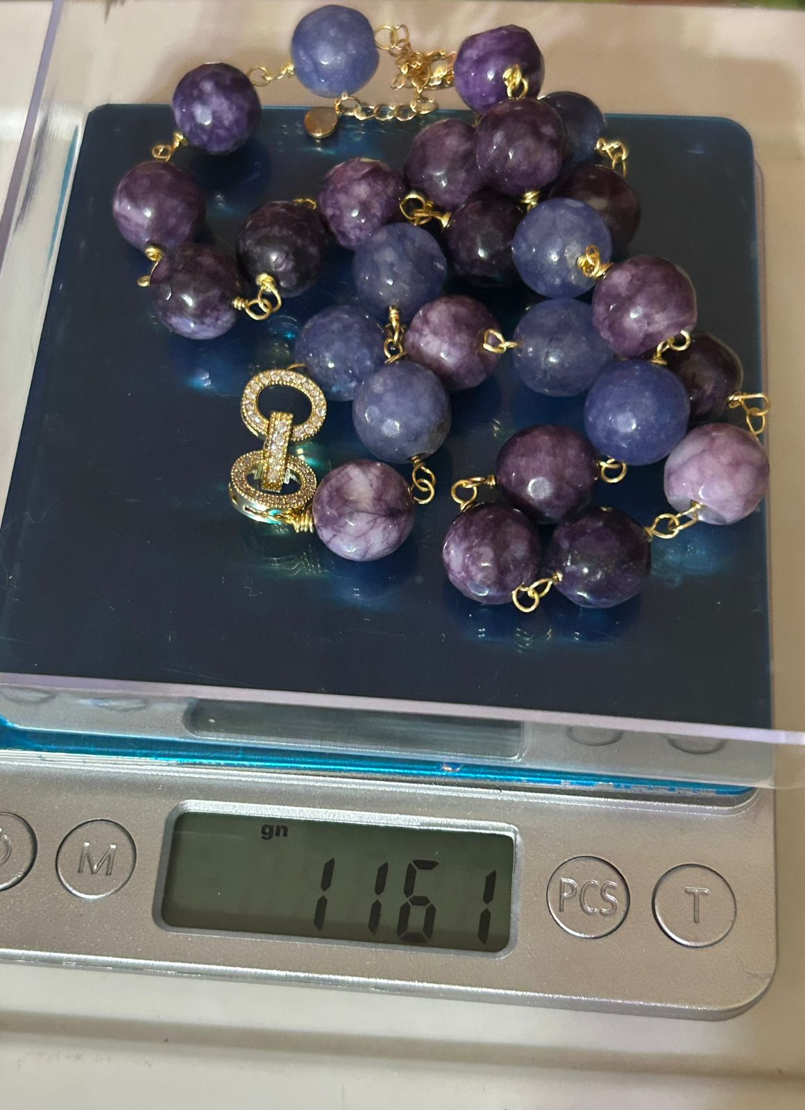 Juego de Collar y Aretes de Amatista con Zircon y Micro Pavé - Image 3