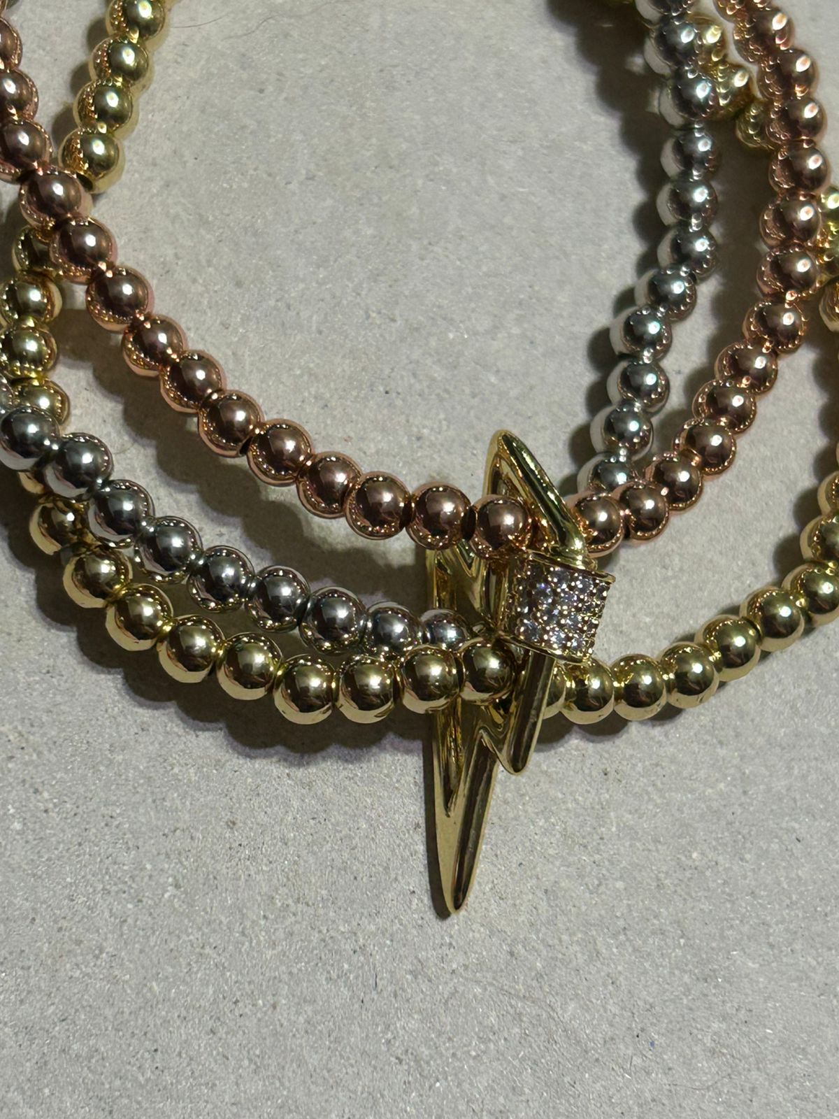 Pulsera de Pirita con Broche de Micro Pavé y Zircón - Image 4