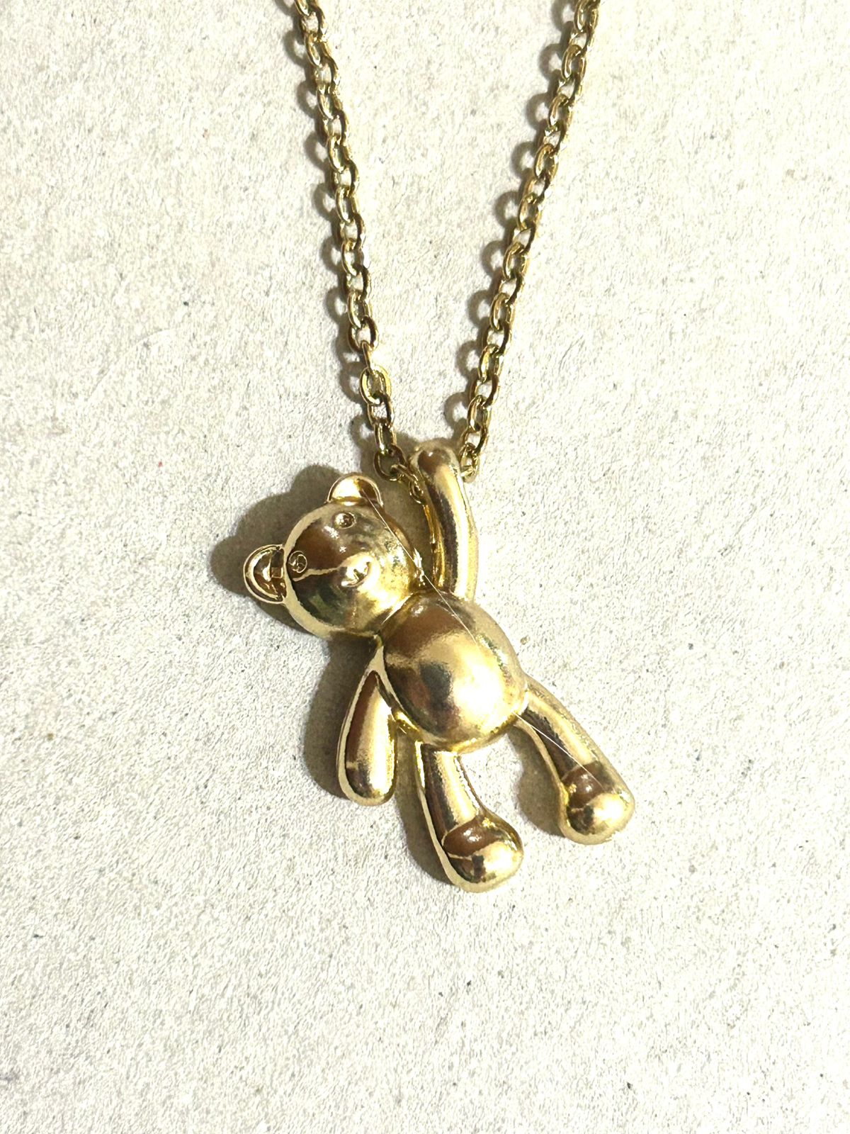 Collar de Osito Esmaltado con Cadena de Acero - Image 9